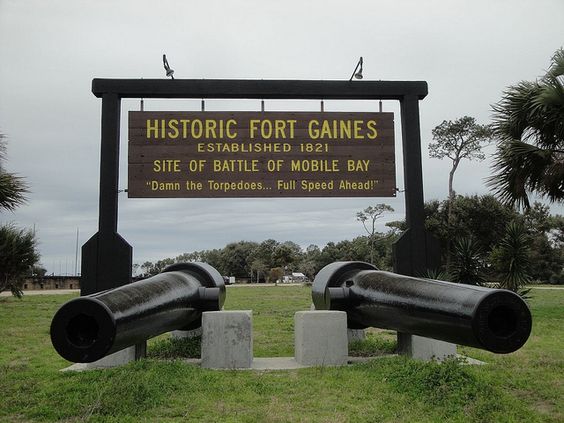 The Sign At Historic Fort Gaines In Alabama