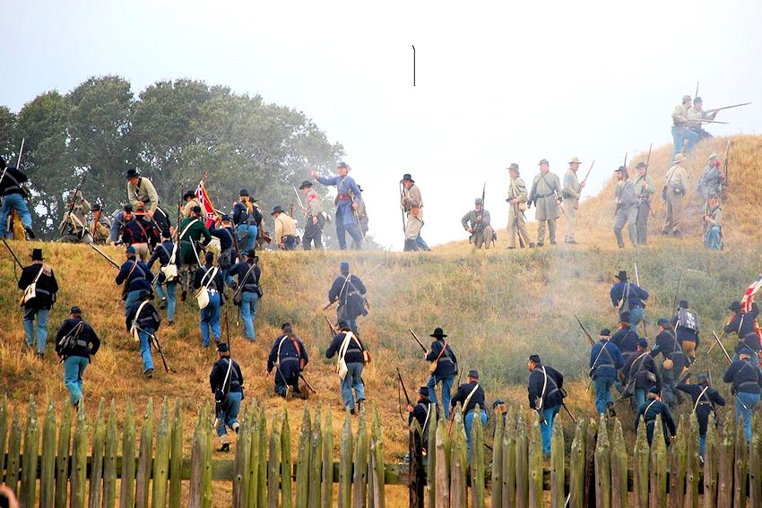 Reenactment of the Battle of Fort Blakeley In Alabama