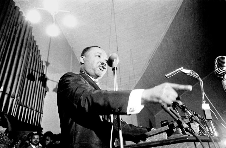 Picture of the Rev Martin Luther King Speaking