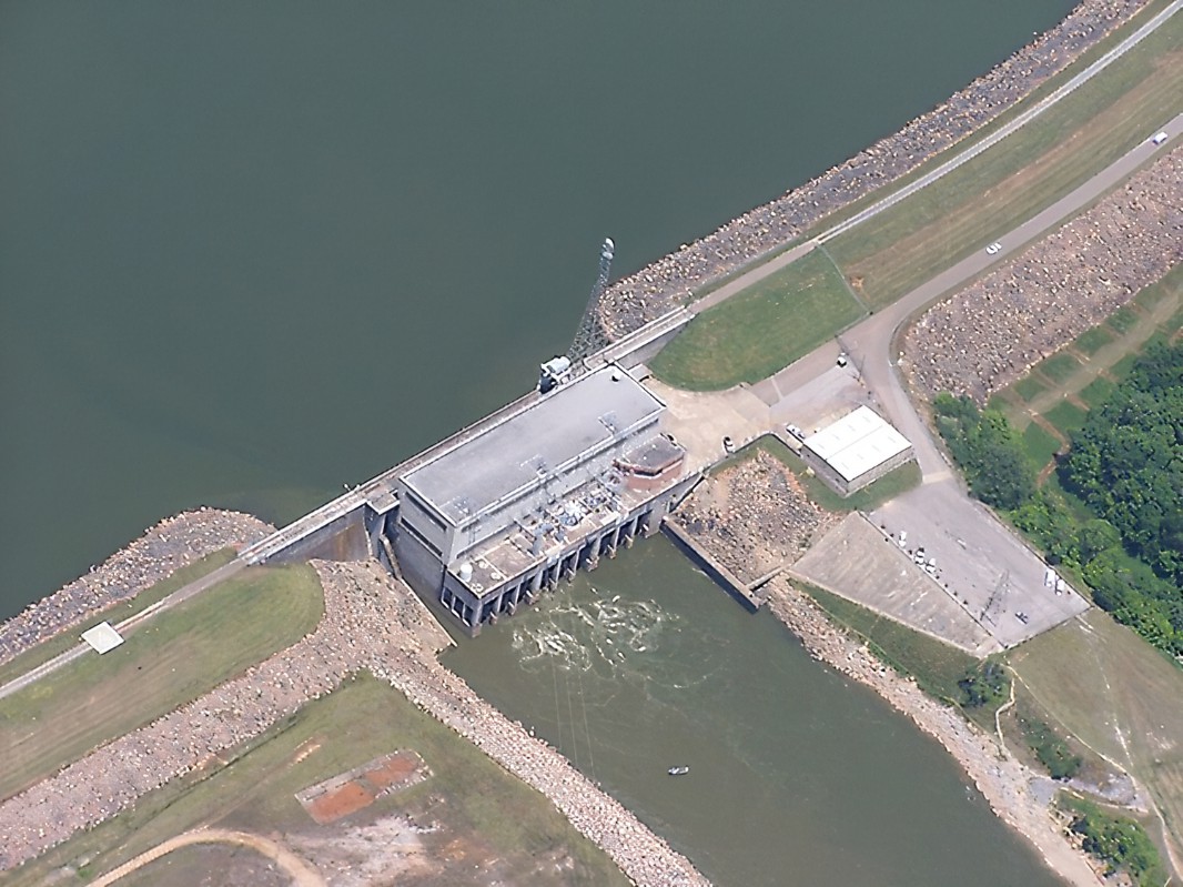 Overhead View of Weiss Dam