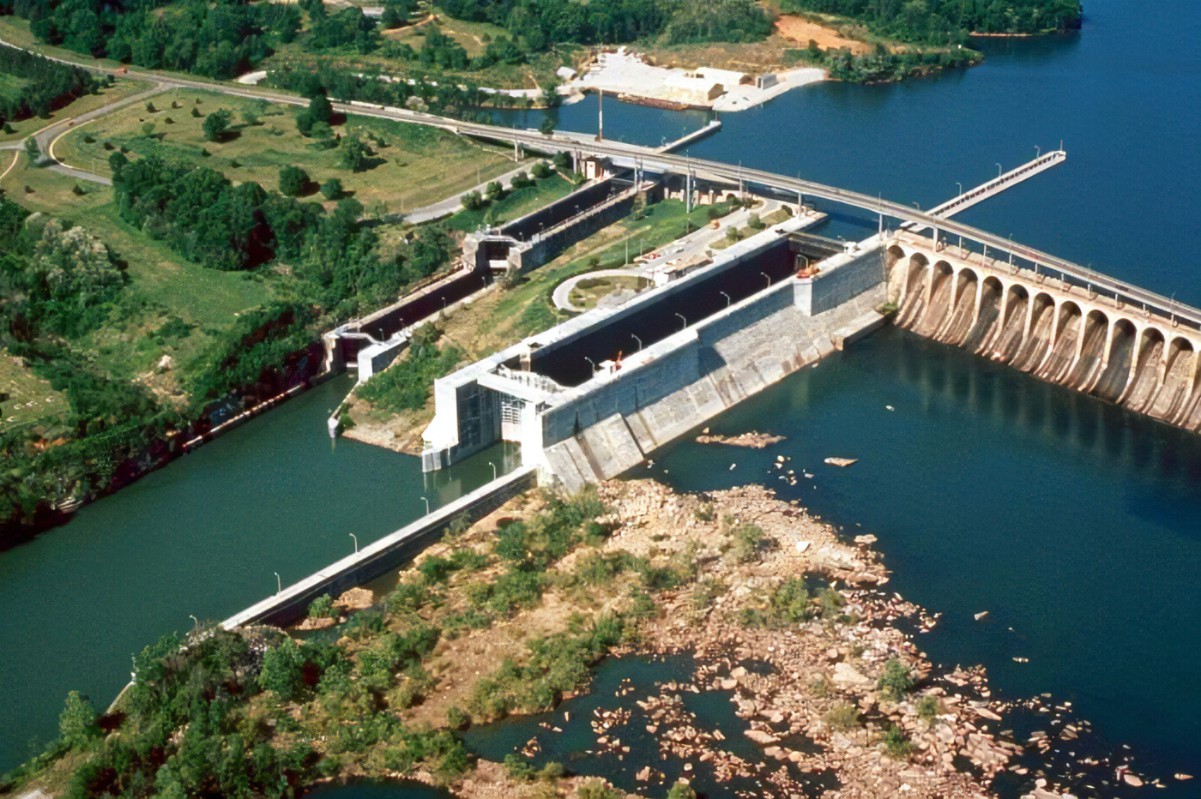 Overhead View of Wilson Dam