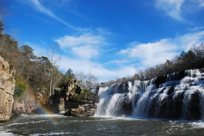 Picture of High Falls with a rainbow