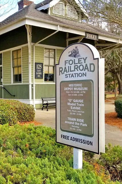 Foley Railroad Museum and Station Sign