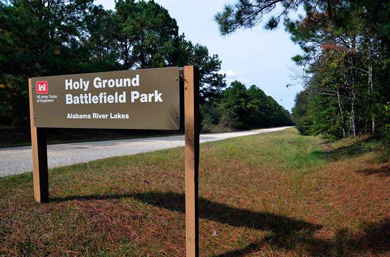 Sign the Battle of Holy Ground Park