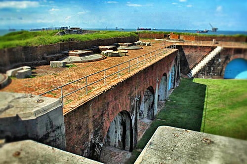 Side view of Fort Morgan Alabama