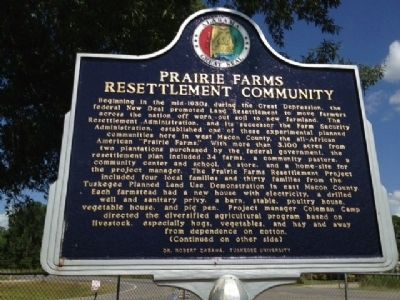The Prairie Farms Resettlement community Marker