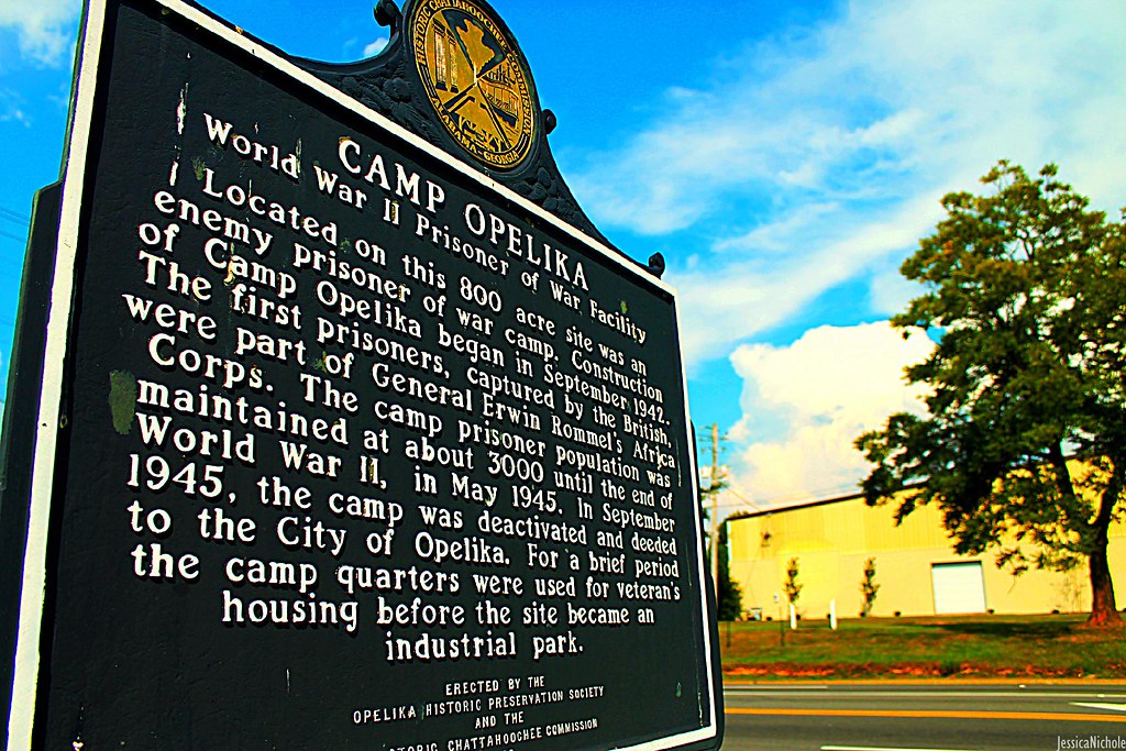 The Camp Opelika Historic Marker In Opelika Alabama
