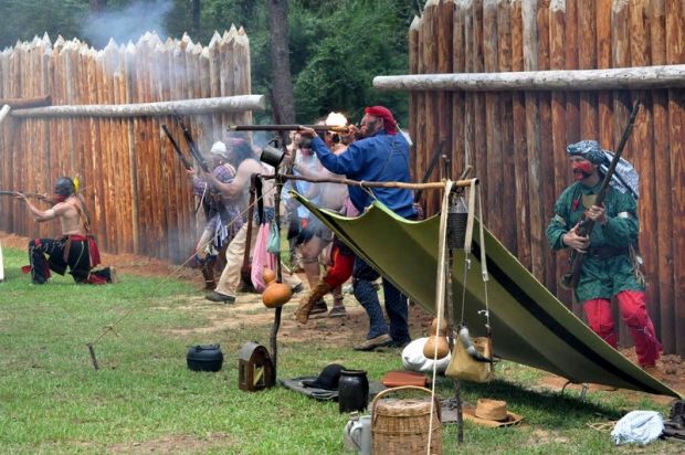 Re-enactment of The Fort Mims Massacre