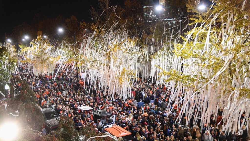 The Majesty of Toomers Corner After a Win
