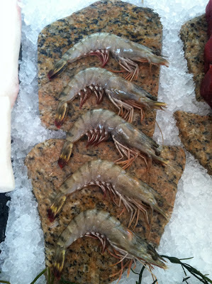 Shrimp for Sale at Local Market Stand