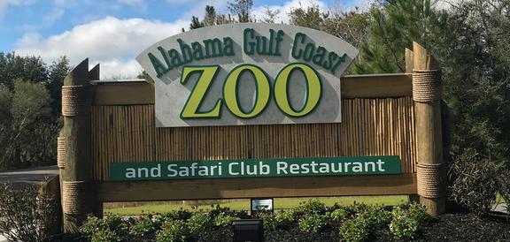 Alabama Gulf Coast Zoo Entrance Sign