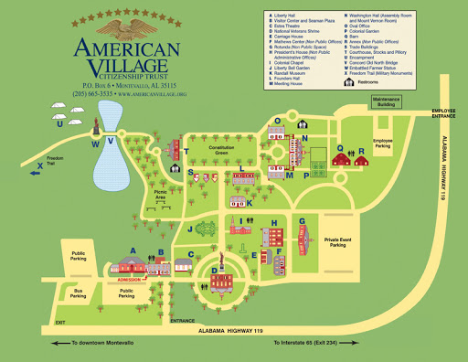 Map of The American Village