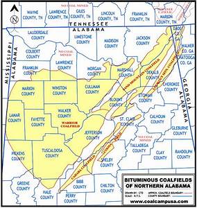 Map of Alabama Coal Fields