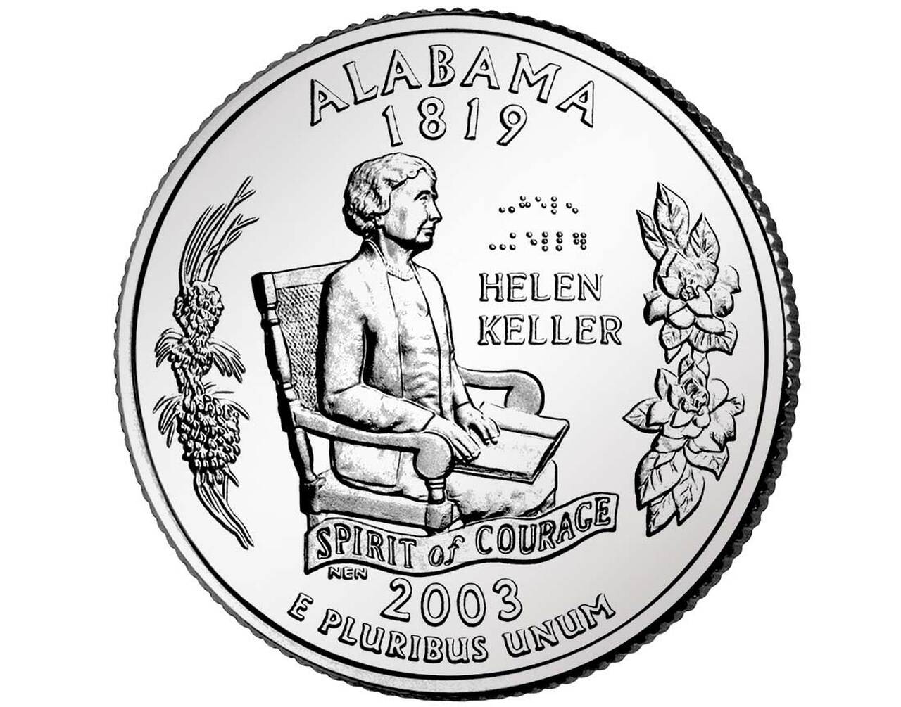 The Helen Keller Braille Coin